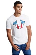 Men's Patriot U Crew Neck Tee | White | Size Small | True Religion