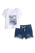 Shine Tee Baby Set | Freckle Blue | Size 6m | True Religion