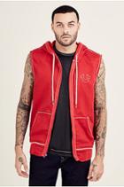 Big T Sleeveless Zip Front Mens Hoodie | True Red | Size Small | True Religion