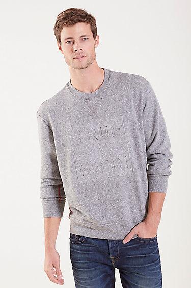 True Religion Double Knit Mens Sweatshirt - Grey