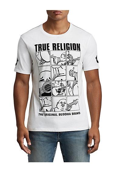 Men's Buddha Crew Neck Tee | White | Size Small | True Religion