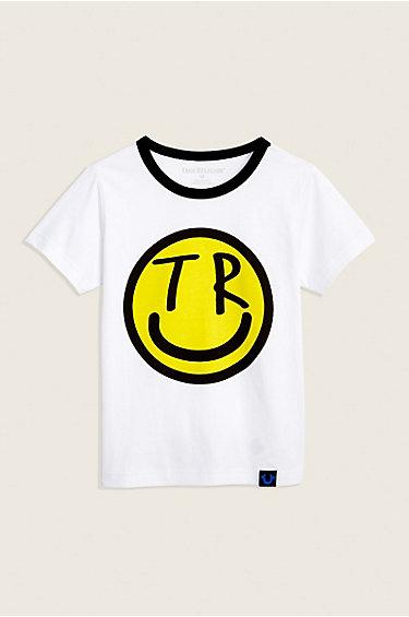 Happy Toddler/little Kids Tee | White | Size 3t | True Religion