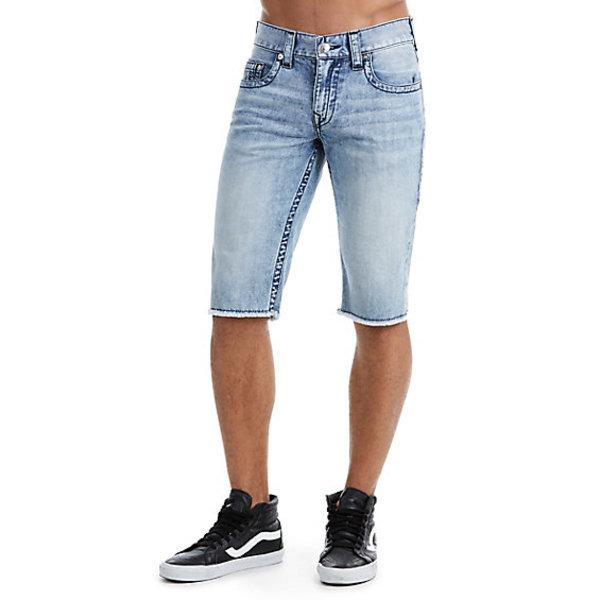 Men's Straight Fit Fray Short | Rocky Mist | Size 40 | True Religion