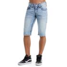 Men's Straight Fit Fray Short | Rocky Mist | Size 40 | True Religion