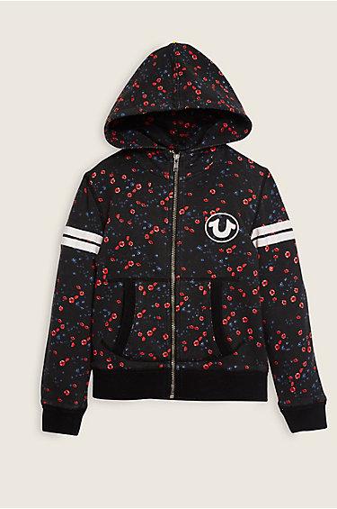 True Religion Midnight Floral Terry Kids Jacket - Midnight