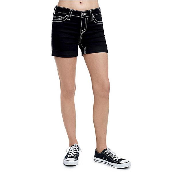 Women's Mid Roll Up Big T Short | Body Rinse | Size 27 | True Religion