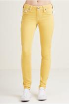 True Religion Super Skinny Flap Colored Womens Jean - Pineapple