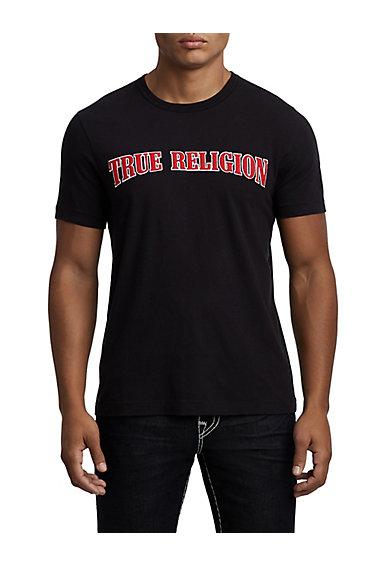 Mens Tr Felt Applique Tee | Black | Size X Small | True Religion