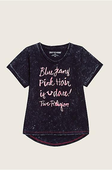 True Religion If You Dare Kids Tee - Bright Blue