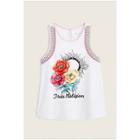 Embroidered Drape Toddler/little Kids Tank Top | White | Size 2t | True Religion