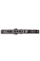 True Religion Unisex Metal Studded Belt - Black