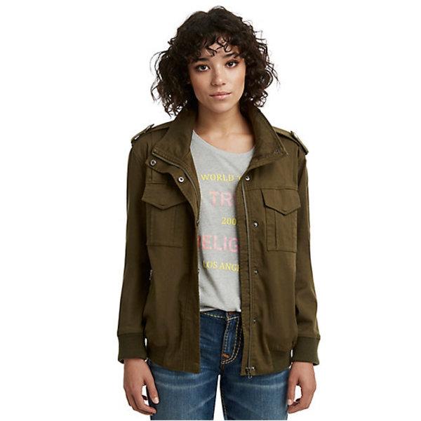 Womens Utility Jacket | Miltary | Size Small | True Religion