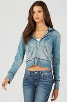True Religion Active Indigo Cropped Zip Up Hoodie - Echo Park Lake