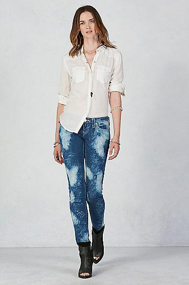 True Religion Hand Picked Skinny Womens Jean - Luster Purge