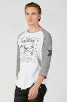 True Religion Baseball Sleeve Mens T-shirt - White