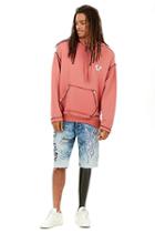 Raw Edge Pullover Mens Hoodie | Space Mauve | Size X Small | True Religion
