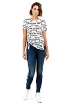 Slogan Tie Side Womens Tee | White  | Size X Small | True Religion