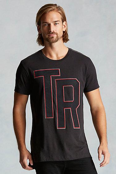 True Religion Reflective Mesh Tr Graphic Mens Tee - Black