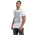 Mens Crafted Chain Logo Tee | White | Size X Small | True Religion