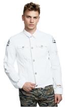 Danny Mens Jacket | White Volcanic Ash | Size Medium | True Religion