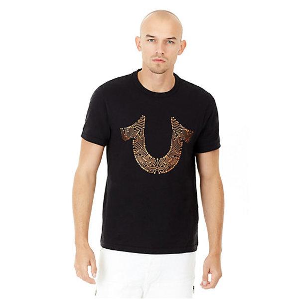 Mens Circuit Graphic Tee | Black | Size Medium | True Religion