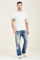 Ricky Straight Super T Mens Jean | Indigo Cascade | Size 36 | True Religion