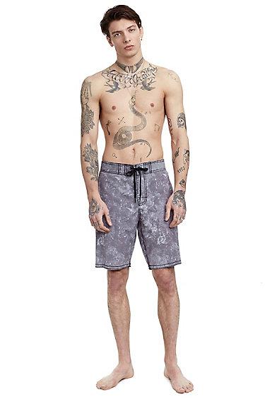 Mens Boardwalk Swim Short | Black | Size 28 | True Religion