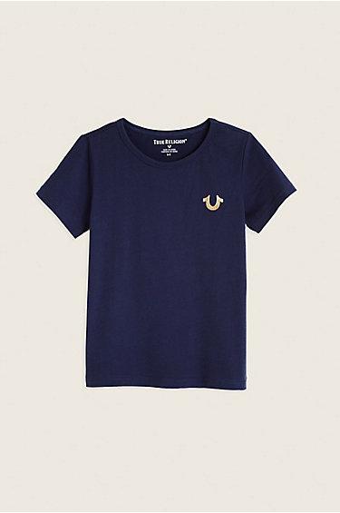 Branded Logo Toddler/little Kids Tee | Midnight | Size 6 | True Religion