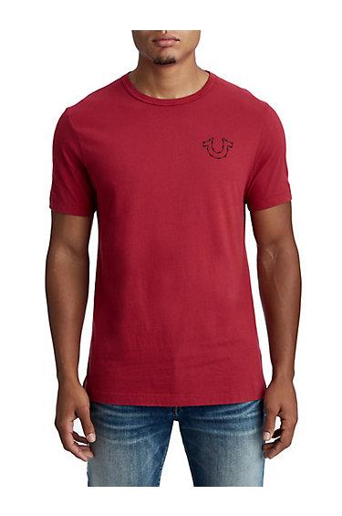 Mens Barbed Wire Graphic Tee | Ruby Red | Size Small | True Religion