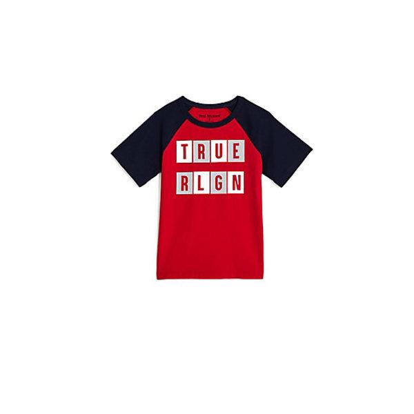 Kids Texture Tr Tee | Bright Red | Size Medium | True Religion