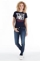 Women's Curvy Skinny Fit Jean | Etxd Deepest Indigo | Size 25 | True Religion