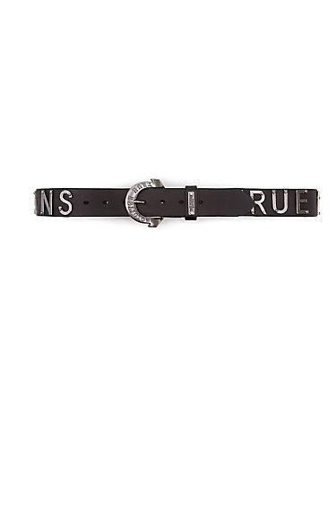 True Religion Unisex Metal Tr Belt - Black