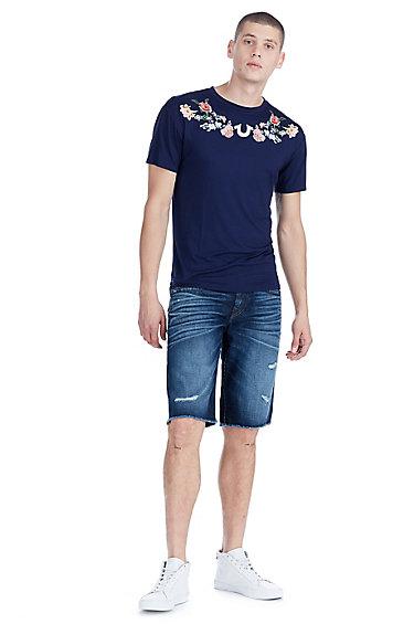 Mens Washed Floral Tee | Monsoon | Size X Small | True Religion