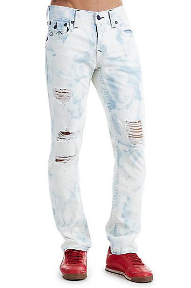 Men's Skinny Fit Big T Acid Wash Jean | Gloomy Cloud | Size 30 | True Religion