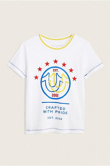 Retro Kids Tee | White | Size Small | True Religion