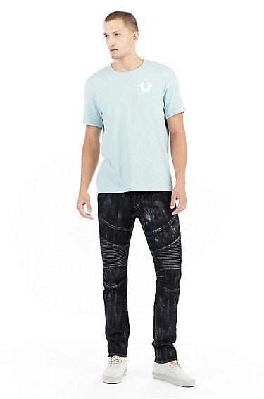 Core Metallic Crew Mens Tee | Monsoon | Size X Small | True Religion