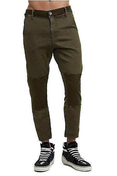 Mens Utility Slim Runner Pant | Green | Size 28 | True Religion
