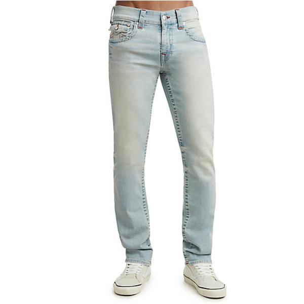 Slim Fit White Washed Jean | Illuminated Sky | Size 27 | True Religion