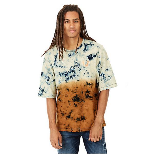Mens Dip Tie Dye Oversized Tee | Indigo | Size Small | True Religion