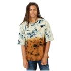 Mens Dip Tie Dye Oversized Tee | Indigo | Size Small | True Religion