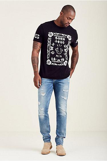 Rocco Skinny Mens Jean | Worn Riff | Size 34 | True Religion