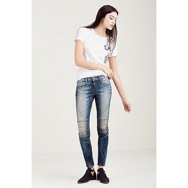 Halle Super Skinny Moto Womens Jean | Distillery | Size 23 | True Religion