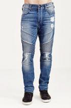 True Religion Rocco Skinny Ripped And Worn Moto Mens Jean