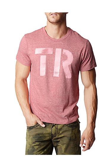 True Religion Jumpstart Crew Neck Mens Tee - Washed Red