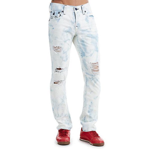 Men's Skinny Fit Big T Acid Wash Jean | Gloomy Cloud | Size 33 | True Religion