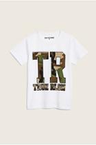 Camo Knock Out Kids Tee | White | Size Medium | True Religion