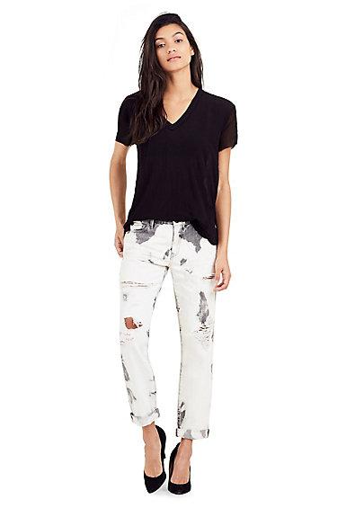Womens Sheer Georgette Top | Black | Size X Small | True Religion