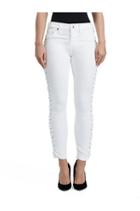 Women's Super Skinny Lace Up Ankle Jean | Optic White | Size 24 | True Religion