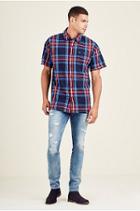 Raw Edge Short Sleeve Mens Shirt | Navy | Size Xx Large | True Religion