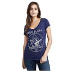 Women's Geometric Buddha Rounded V Tee | Navy | Size X Small | True Religion